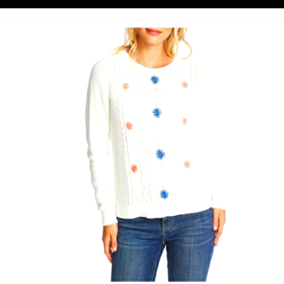 NWT CeCe 100% Cotton Sweater - Picture 3 of 4